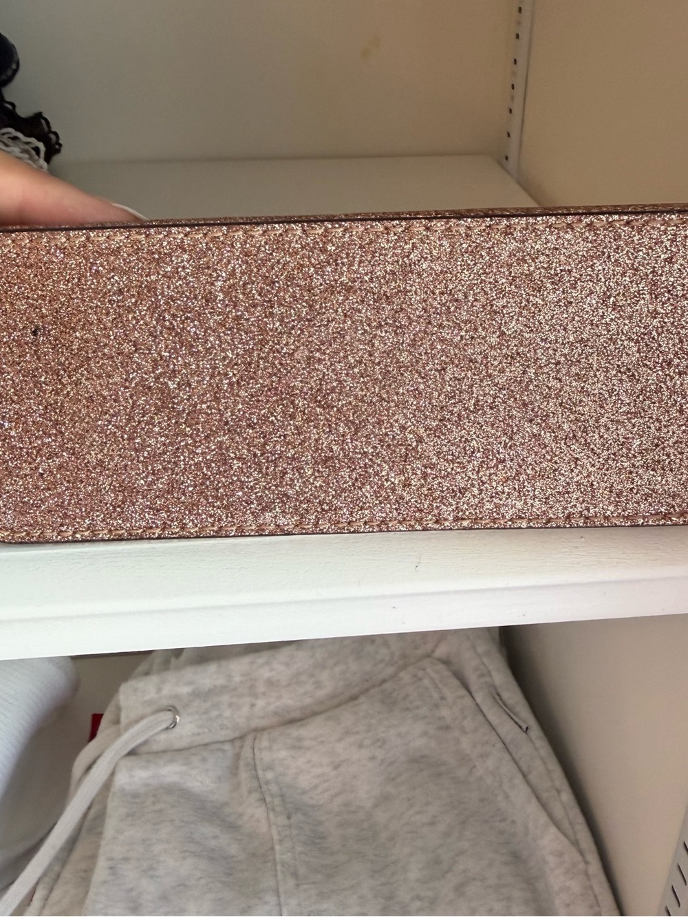 Michael Kors Rose Gold Glitter Cosmetic Pouch - Picture 5 of 8